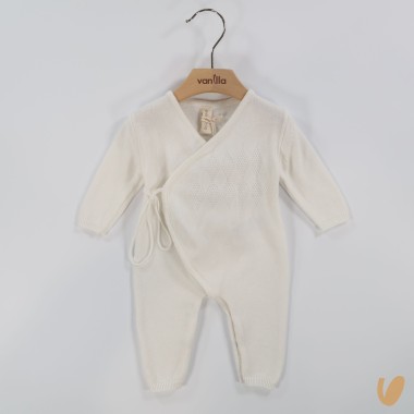 Tutina incrociata filo di cotone Set Nascita e Uscita Clinica