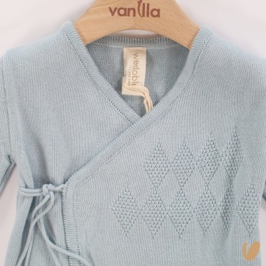 Tutina incrociata filo di cotone Set Nascita e Uscita Clinica