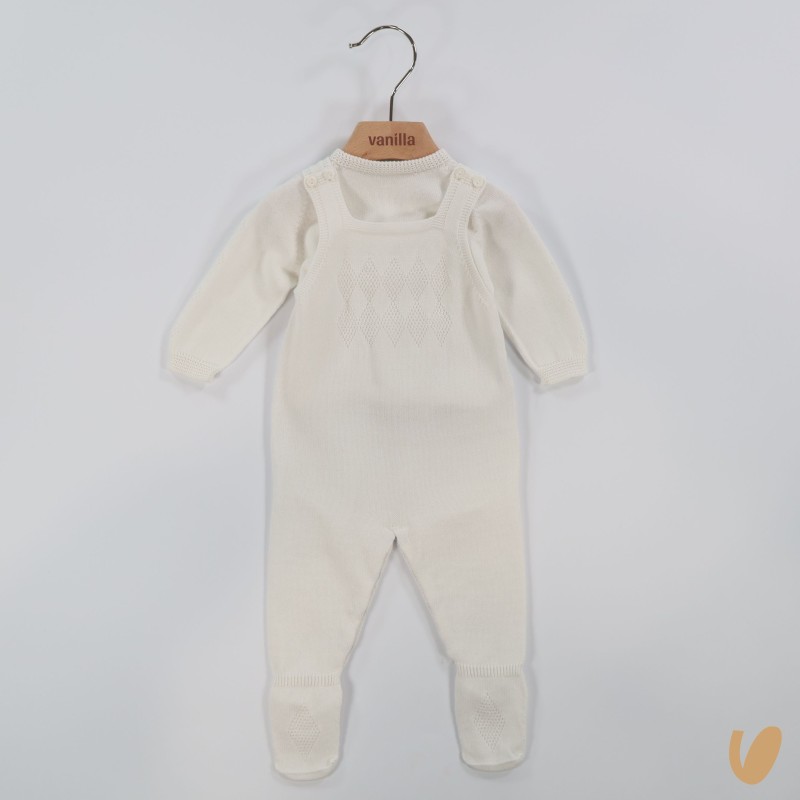 Completo salopette e maglia Set Nascita e Uscita Clinica