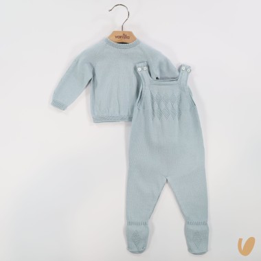 Completo salopette e maglia Set Nascita e Uscita Clinica