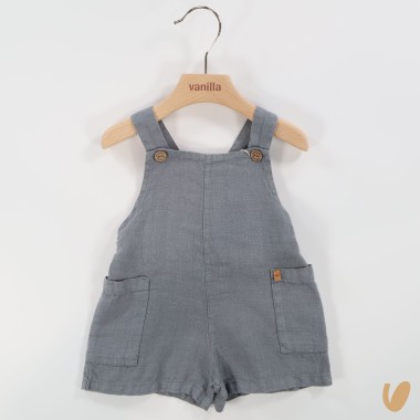 Salopette in puro lino Bermuda e Salopette