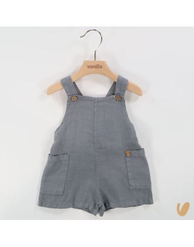 Salopette in pure linen