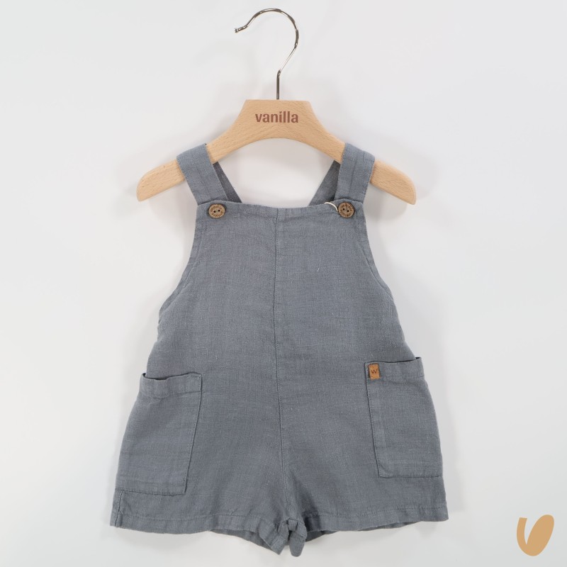 Salopette in puro lino Bermuda e Salopette