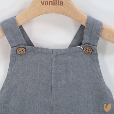 Salopette in puro lino Bermuda e Salopette