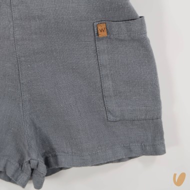 Salopette in puro lino Bermuda e Salopette