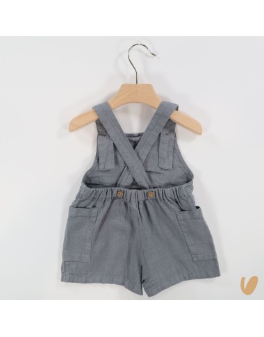 Salopette in pure linen