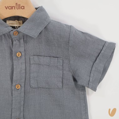 Camicia in puro lino Neonato 0/36