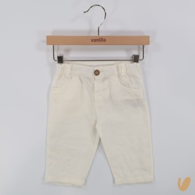 Pantalone in puro lino Neonato 0/36