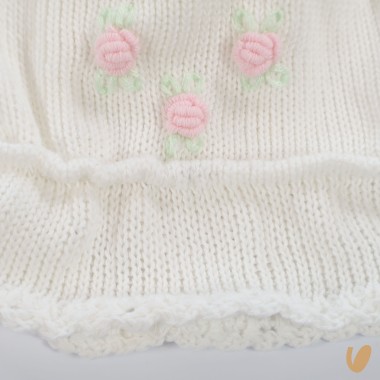 Cappellino filo ricamato Cappello e Babbucce