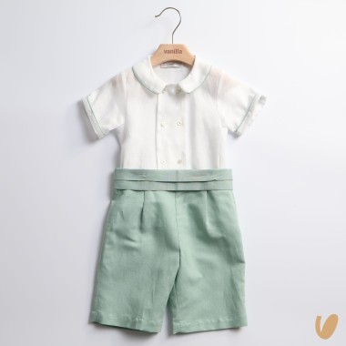 Completo elegante in lino Battesimo