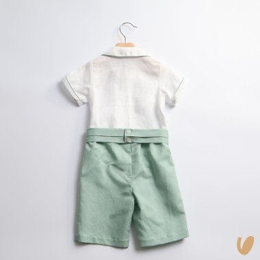 Completo elegante in lino Battesimo