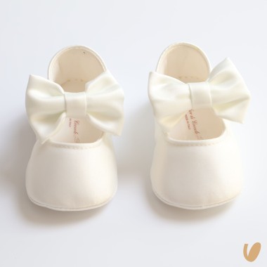 Scarpe in seta con fiocco Culla LEI 15/20