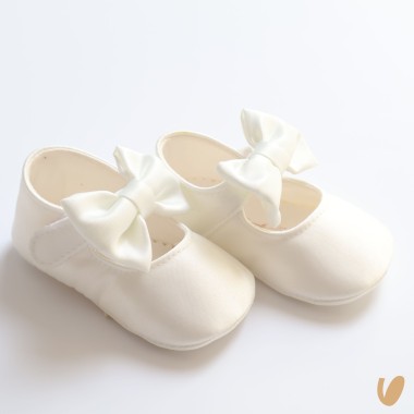 Scarpe in seta con fiocco Culla LEI 15/20