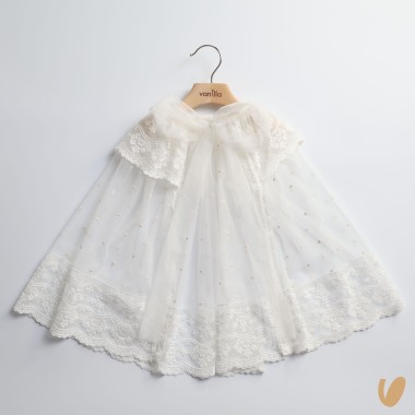 Mantella in tulle e pizzo Cardigan e Accessori