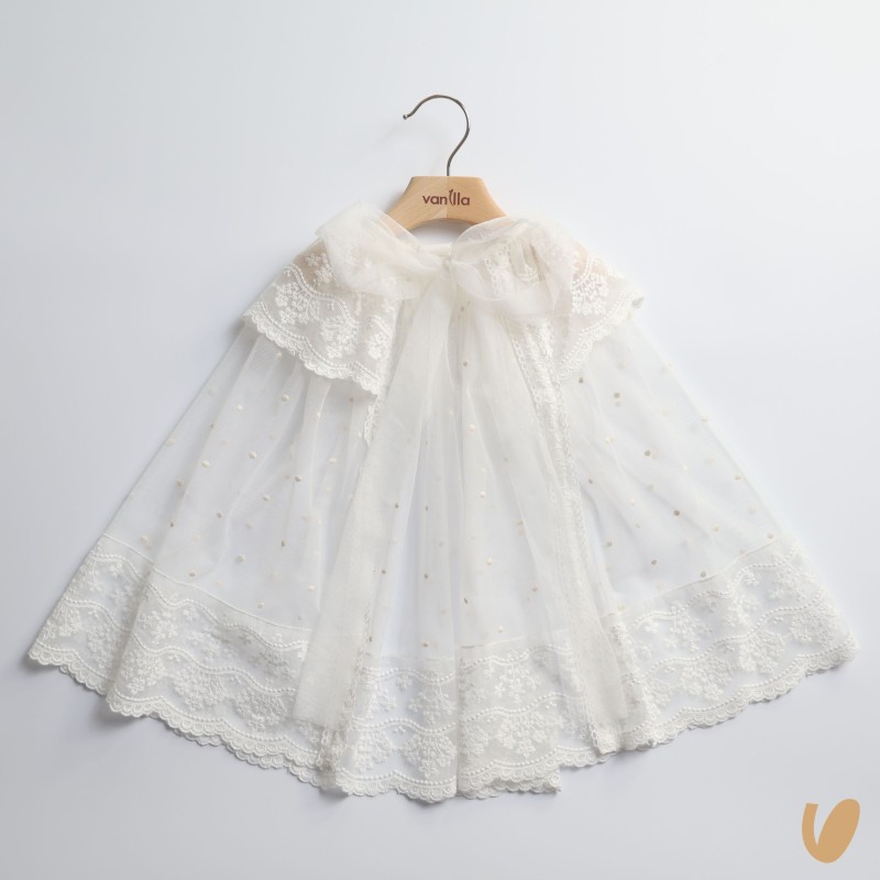 Mantella in tulle e pizzo Cardigan e Accessori