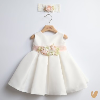 Abito baciapiega e fascia Battesimo