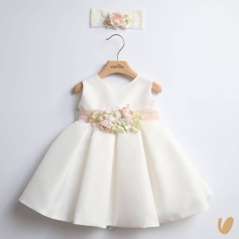 Abito baciapiega e fascia Battesimo