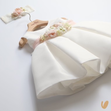 Abito baciapiega e fascia Battesimo