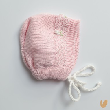 Cuffietta ricamata a mano filo Cappello e Guanti