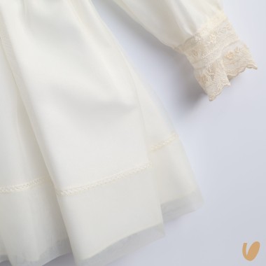 Abito battesimale manica lunga Neonata 0/36