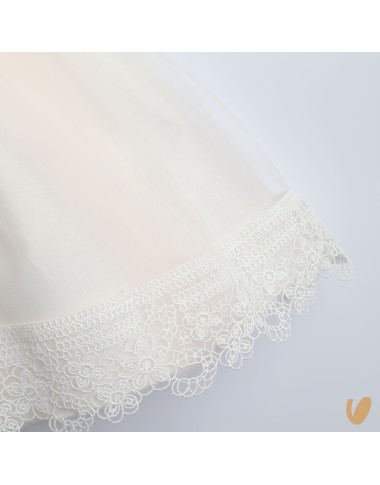 Abito elegante in tulle e fascia Battesimo