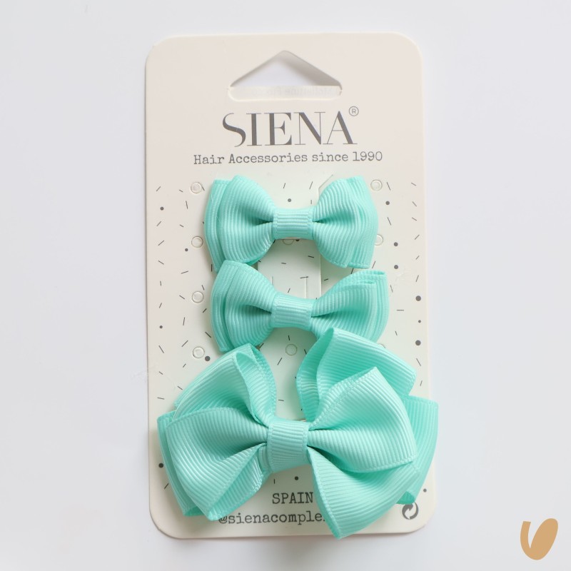 Set 3 Mollettine Fiocco Mollette e Fermagli