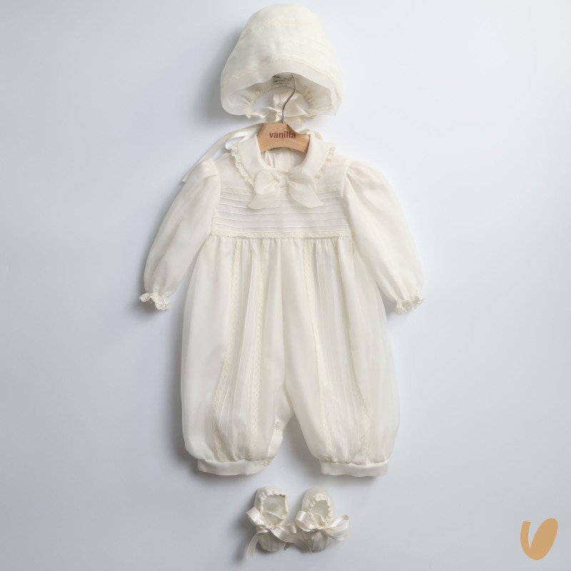 Completo in pura seta Battesimo