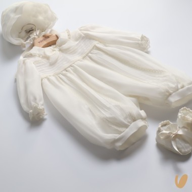 Completo in pura seta Battesimo