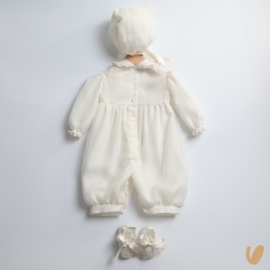 Completo in pura seta Battesimo