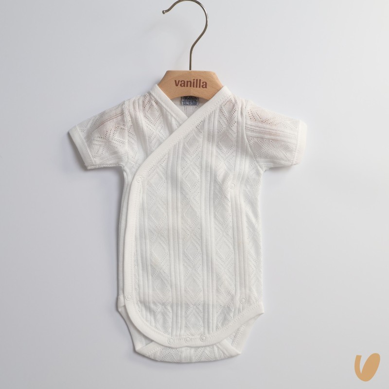 Body incrocio manica corta filo di scozia Body Manica Corta
