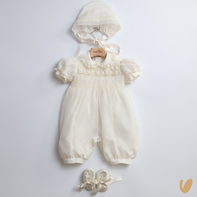 Completo in pura seta Battesimo