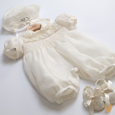 Completo in pura seta Battesimo