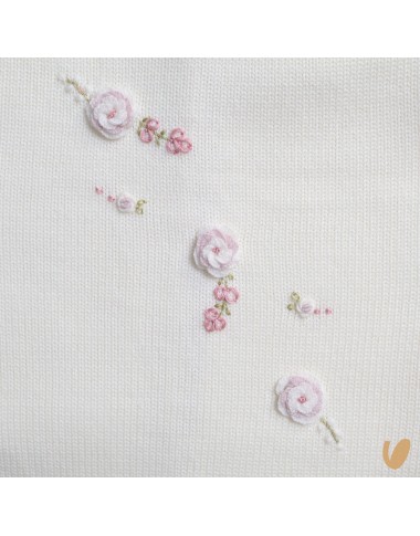 Embroidered wool blanket