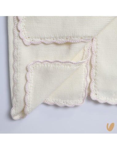 Embroidered wool blanket