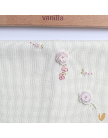 Embroidered wool blanket