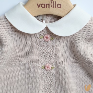 Completo nascita camelie in lana Set Nascita e Uscita Clinica