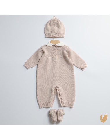 Completo nascita camelie in lana Set Nascita e Uscita Clinica