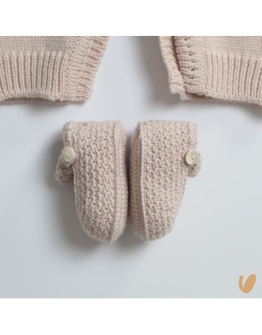 Completo nascita camelie in lana Set Nascita e Uscita Clinica