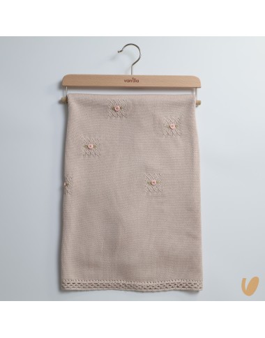 Embroidered wool blanket