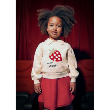 Completo Maglia fragola e Gonna Bimba