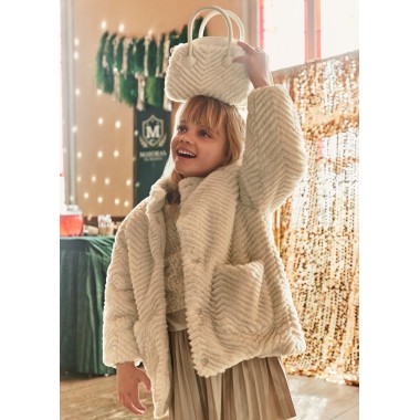 Cappotto ecopelliccia righe           SALDI 20%