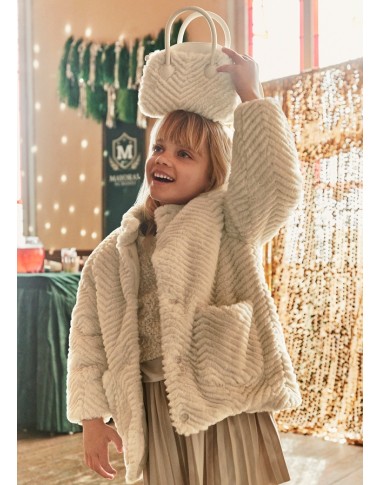 Coat ecopelliccia strip