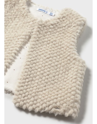 Structured plush vest