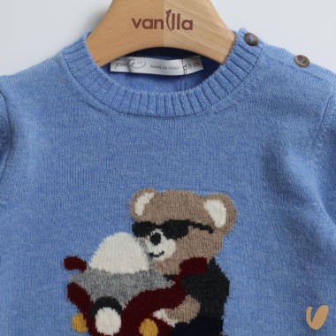 Maglia orso lana e cashmere Neonato