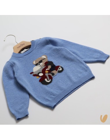 Maglia orso lana e cashmere Neonato