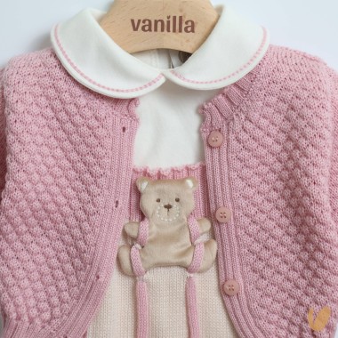 Completo in pura lana orsetto Set Nascita e Uscita Clinica