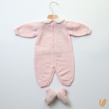 Completo in pura lana orsetto Set Nascita e Uscita Clinica