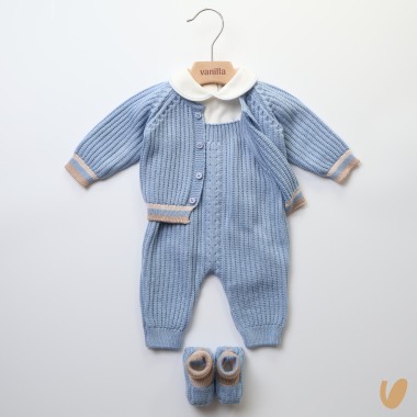 Completo in pura lana Set Nascita e Uscita Clinica