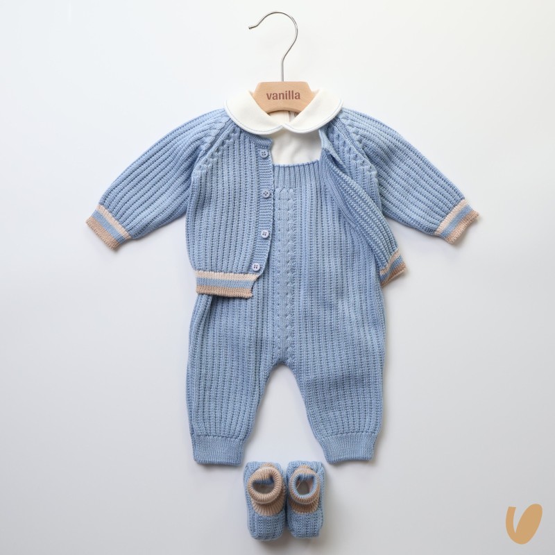 Completo in pura lana Set Nascita e Uscita Clinica