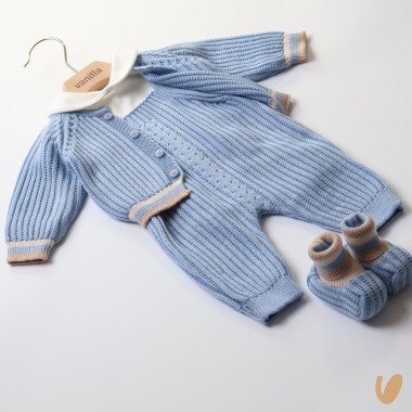 Completo in pura lana Set Nascita e Uscita Clinica